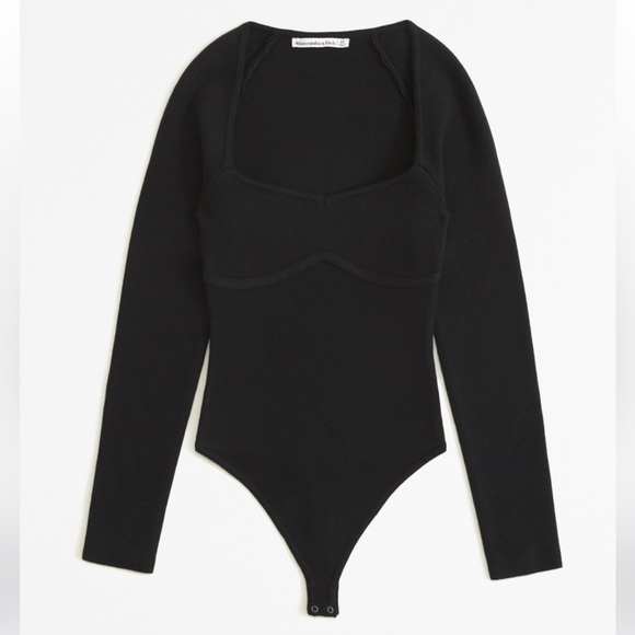 Abercrombie & Fitch Tops - Abercrombie & Fitch Black Long Sleeve  Sweater Bodysuit